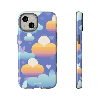 Bunnies Dance Among Clouds - iPhone Case
