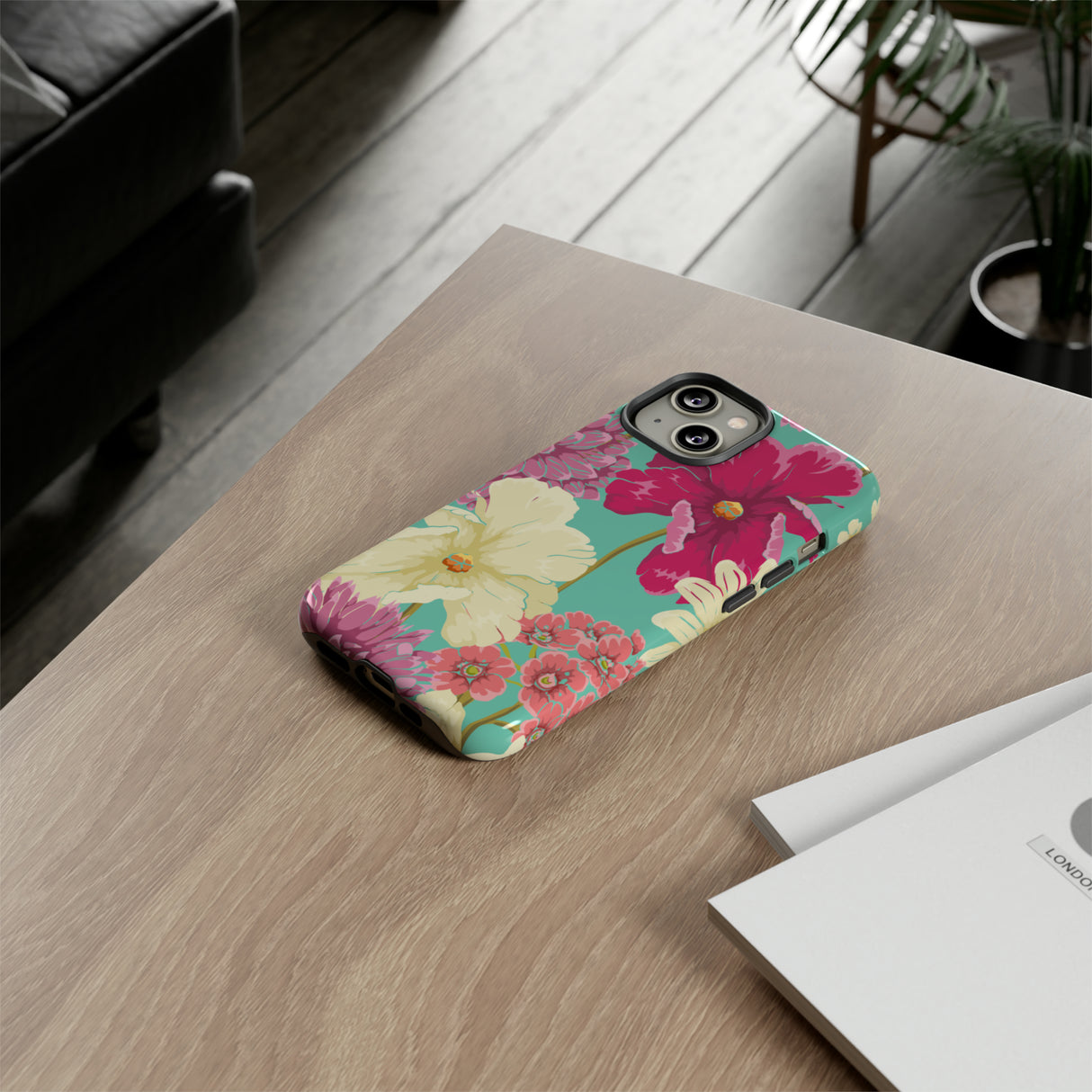 Colorful flowers in watercolor iPhone case - Protective Phone Case