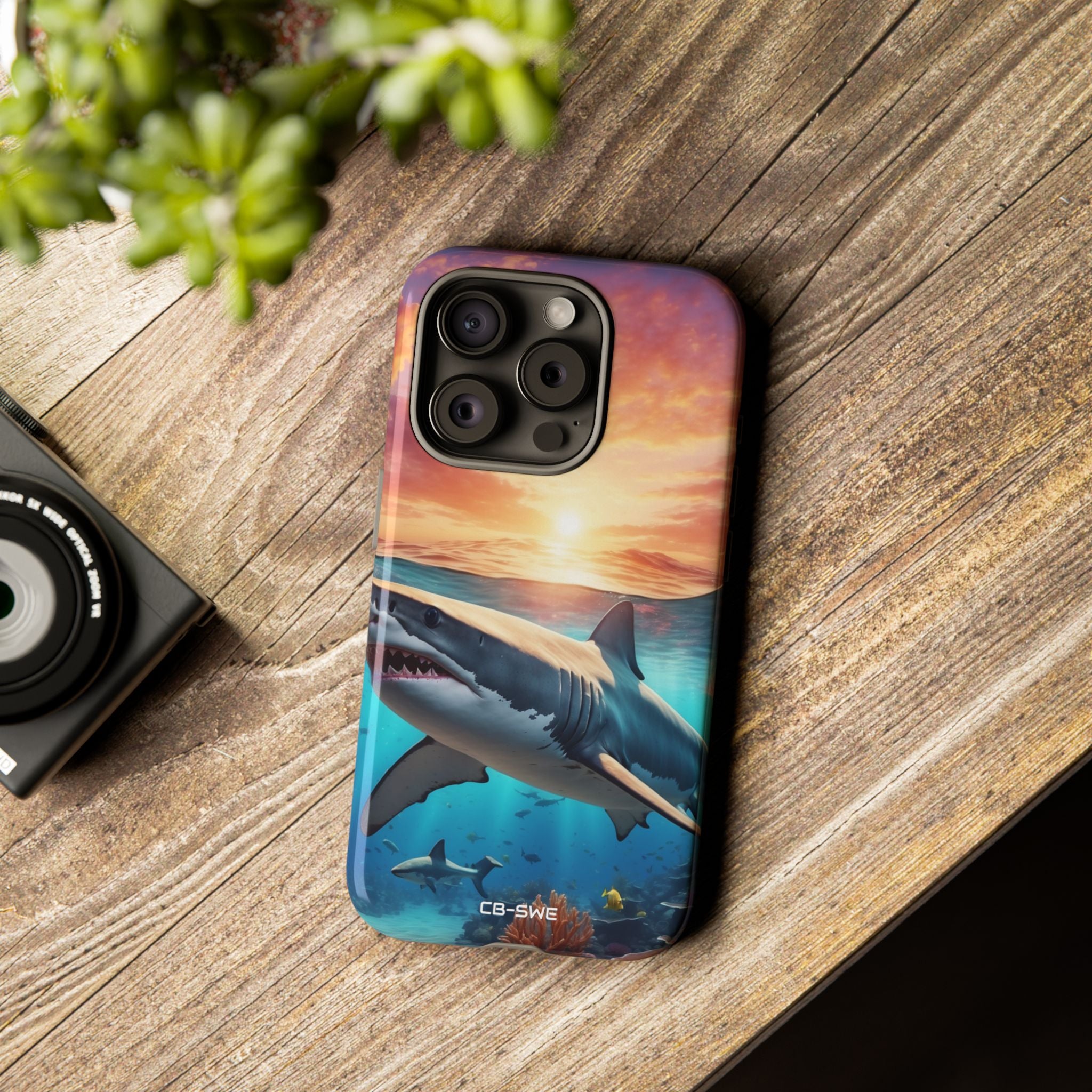 Shark Swims Through - iPhone Case