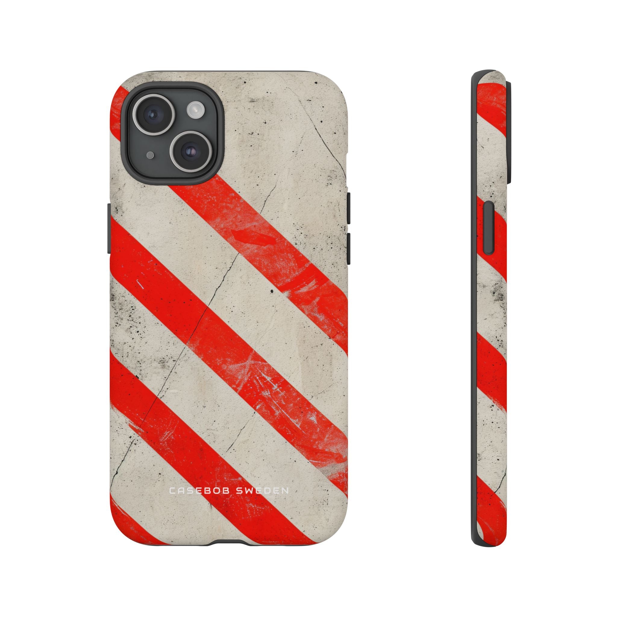 Striker Crimson Stripes iPhone 15 - Tough Phone Case