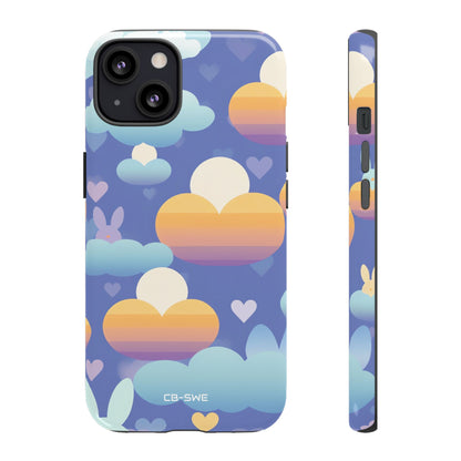 Bunnies Dance Among Clouds - iPhone Case