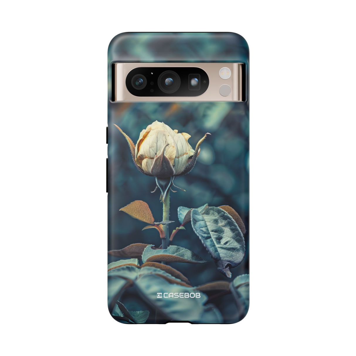 Teal Rosebud Serenade | Protective Phone Case for Google Pixel