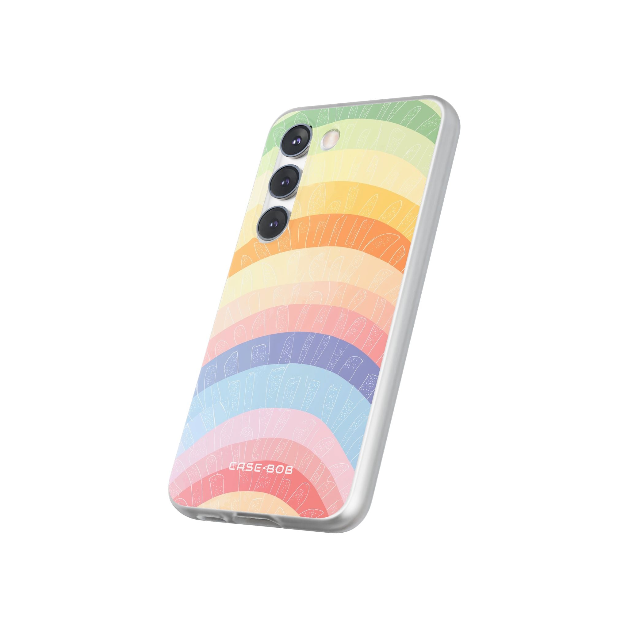 Pastel Rainbow Bands Samsung S23 Case - Soft