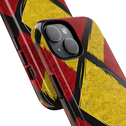 Cracked Diamond Grid iPhone 15 - Tough+