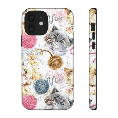 Cute Kitten Pattern - Protective Phone Case