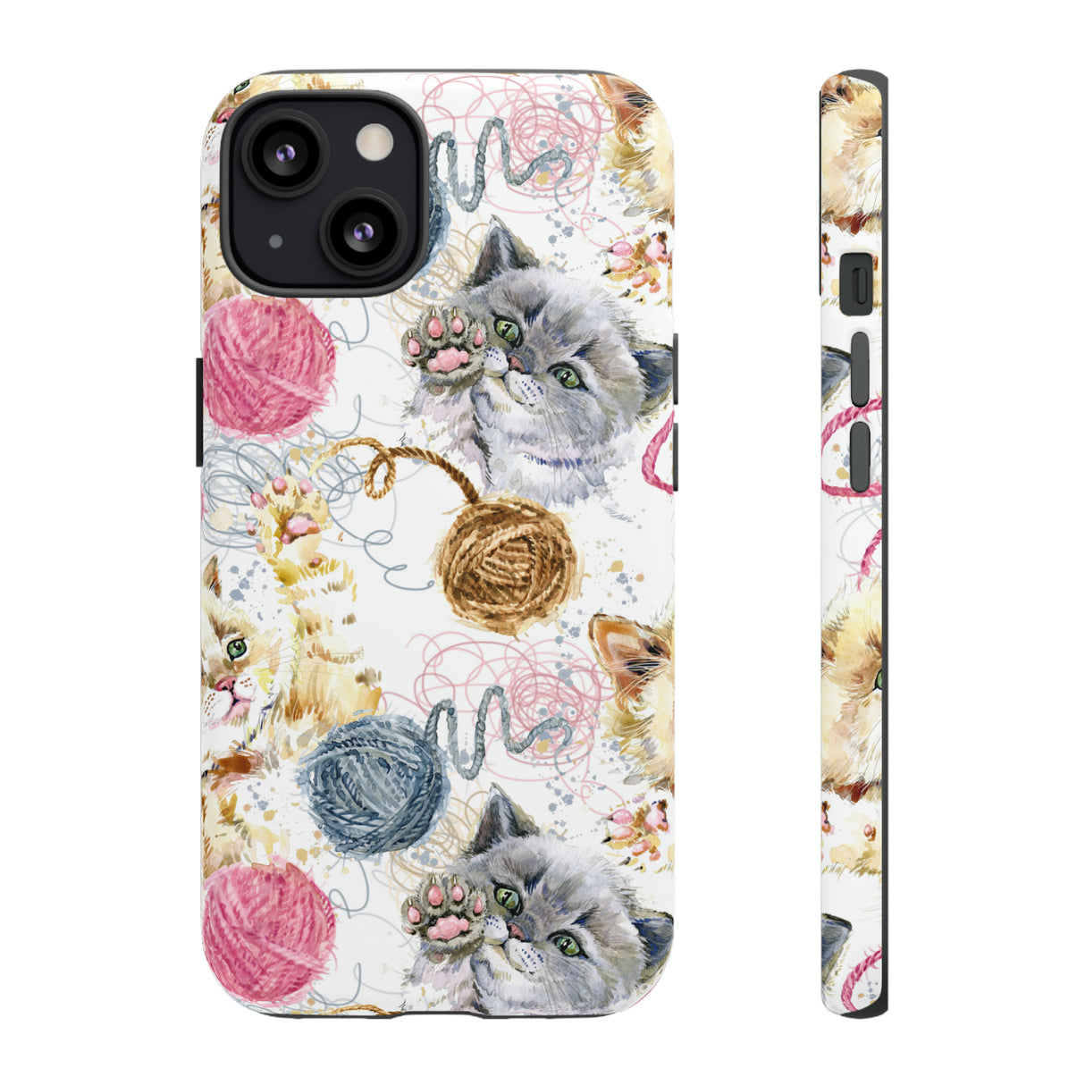 Cute Kitten Pattern - Protective Phone Case