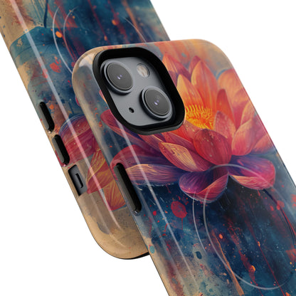 Lotus Blossom Art - Tough + MagSafe® iPhone 14 Phone Case