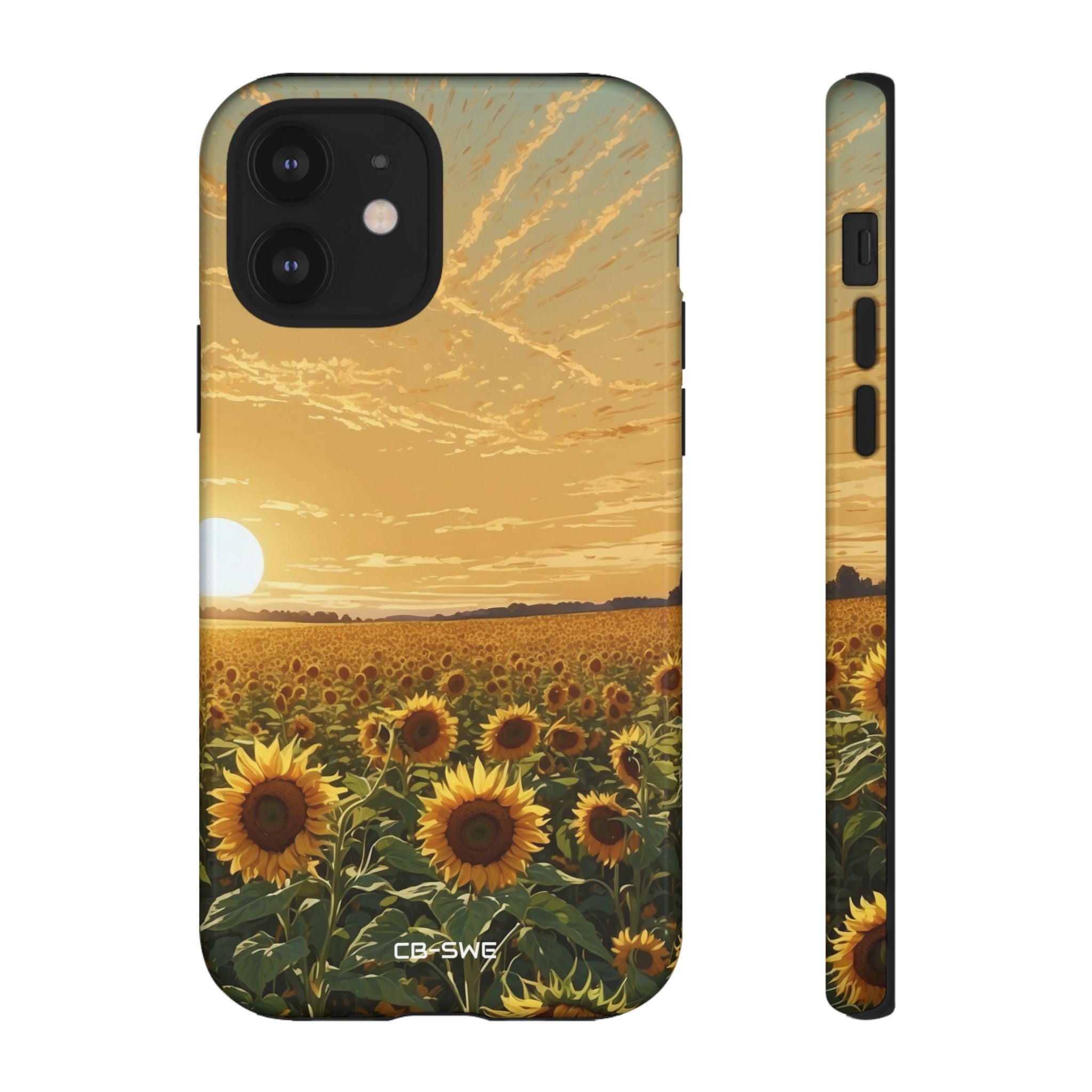 Sunflowers Embrace Sunset - iPhone Case