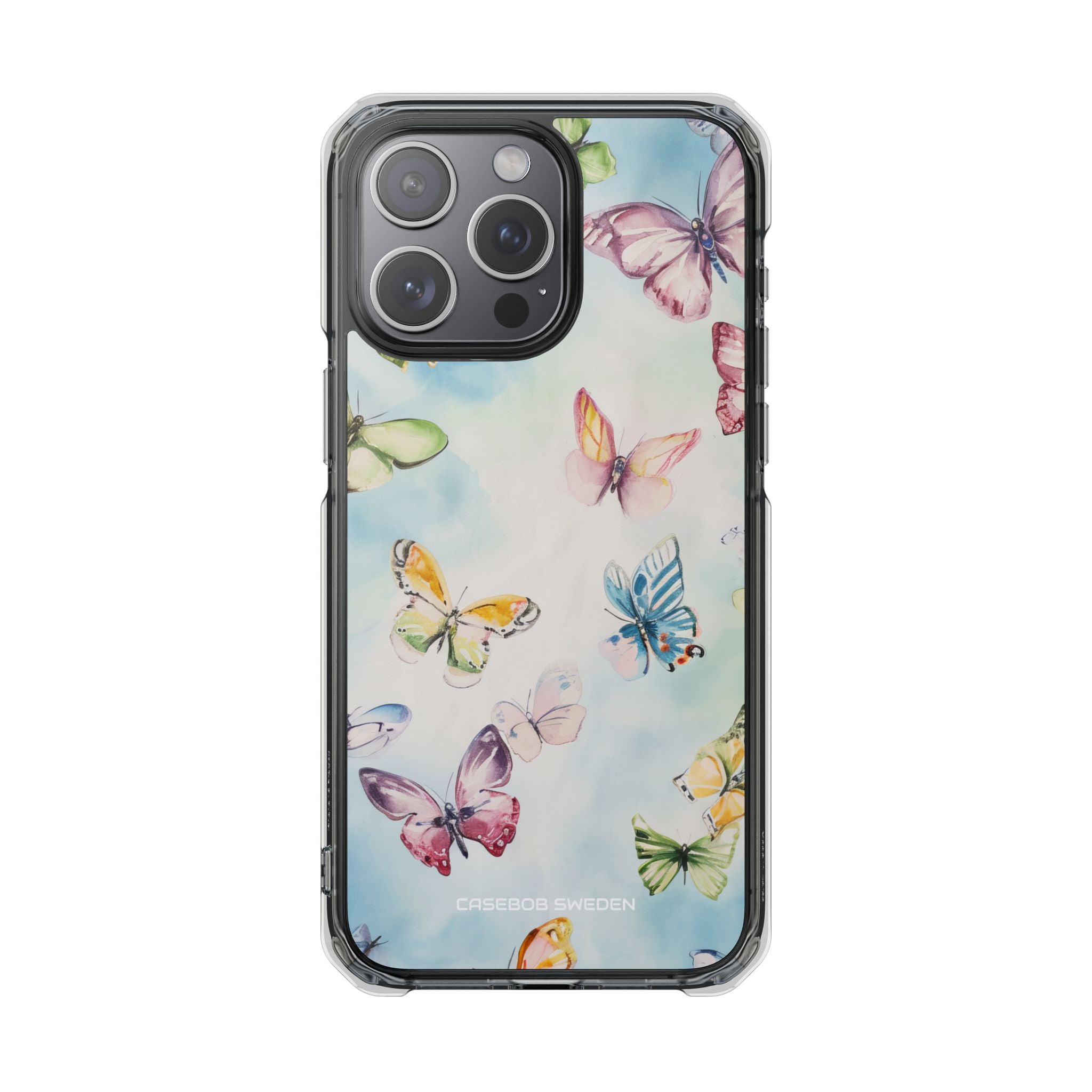 Watercolor Butterfly Bliss - Clear Impact iPhone 15 Phone Case