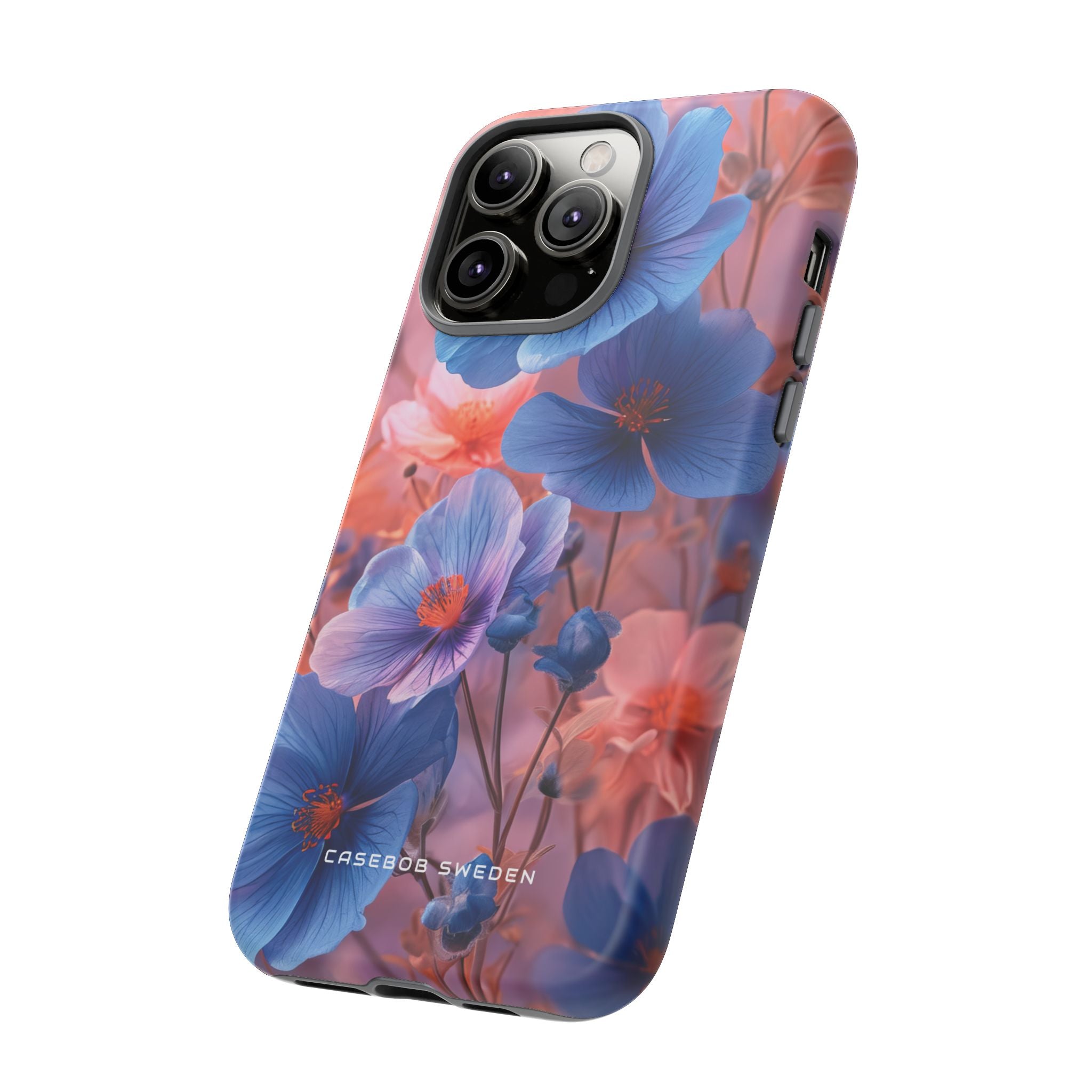 Harmonious Blooming Blues and Pinks iPhone 14 - Tough Phone Case