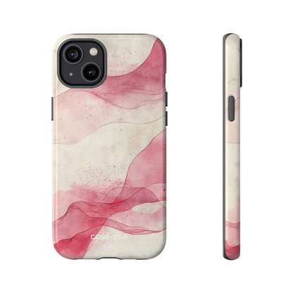 Crimson Waves iPhone 14 Plus Case - Tough