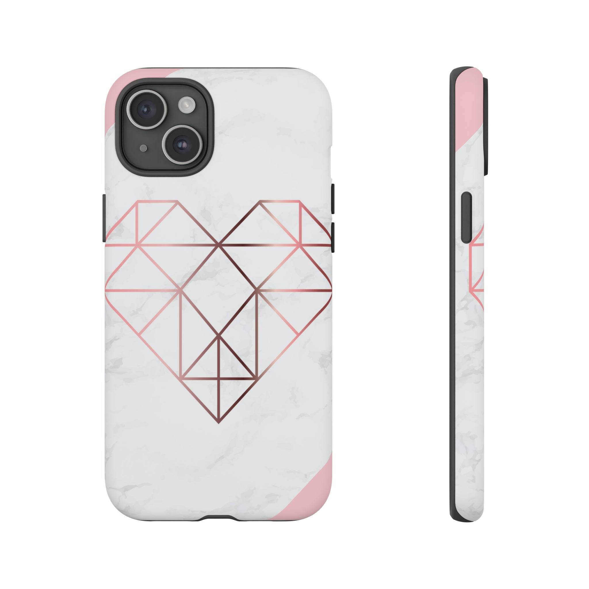 Heart Rose Gold - Protective Phone Case