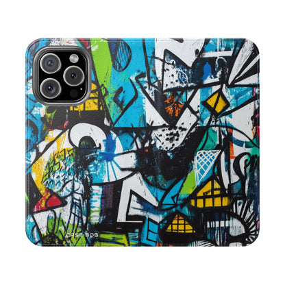 Bold Shapes Blue - iPhone 16 Pro Case - Wallet