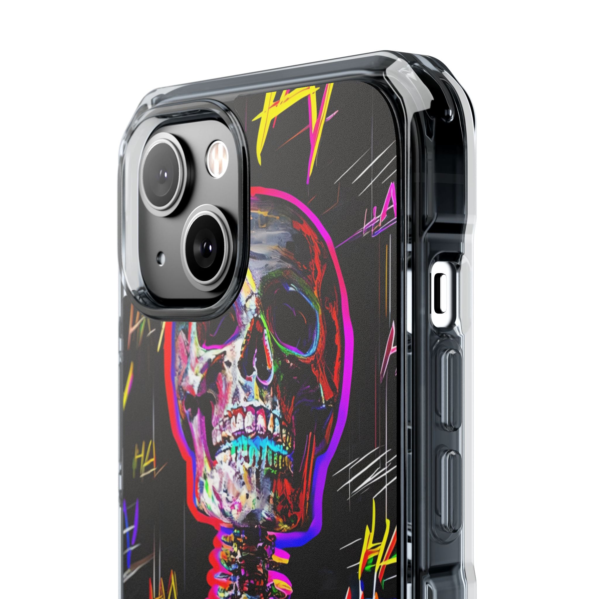 Neon Skeleton Chaos iPhone Case - Impact