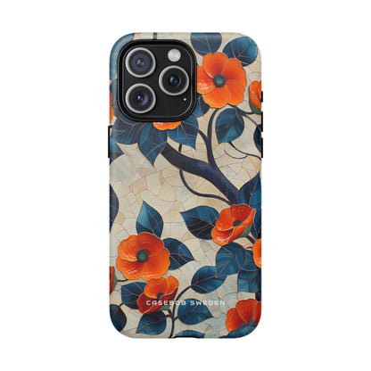 Orange Blossoms Mosaic Harmony iPhone 15  Tough+ Phone Case