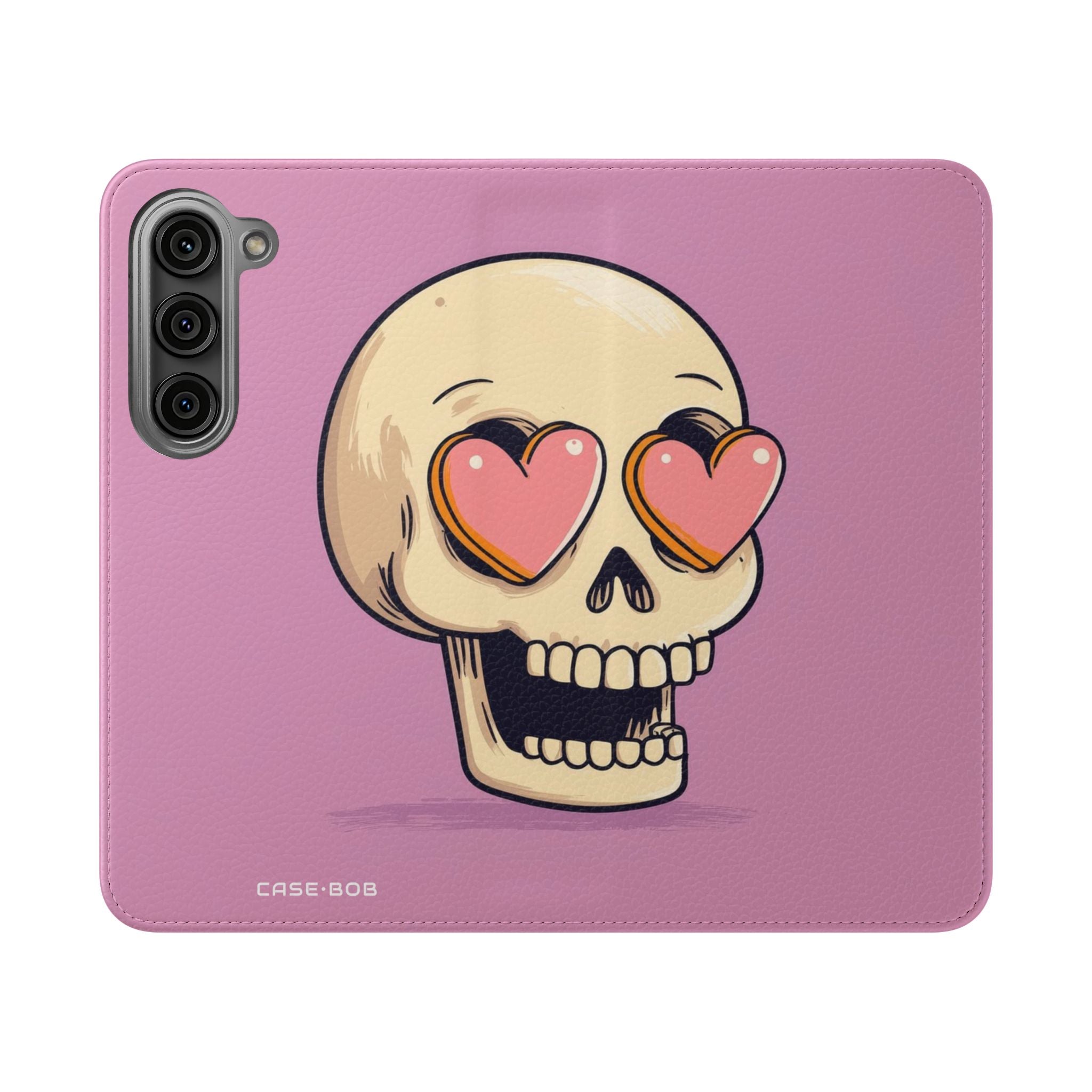 Heart Eyes Skull - Samsung S23 Case - Wallet