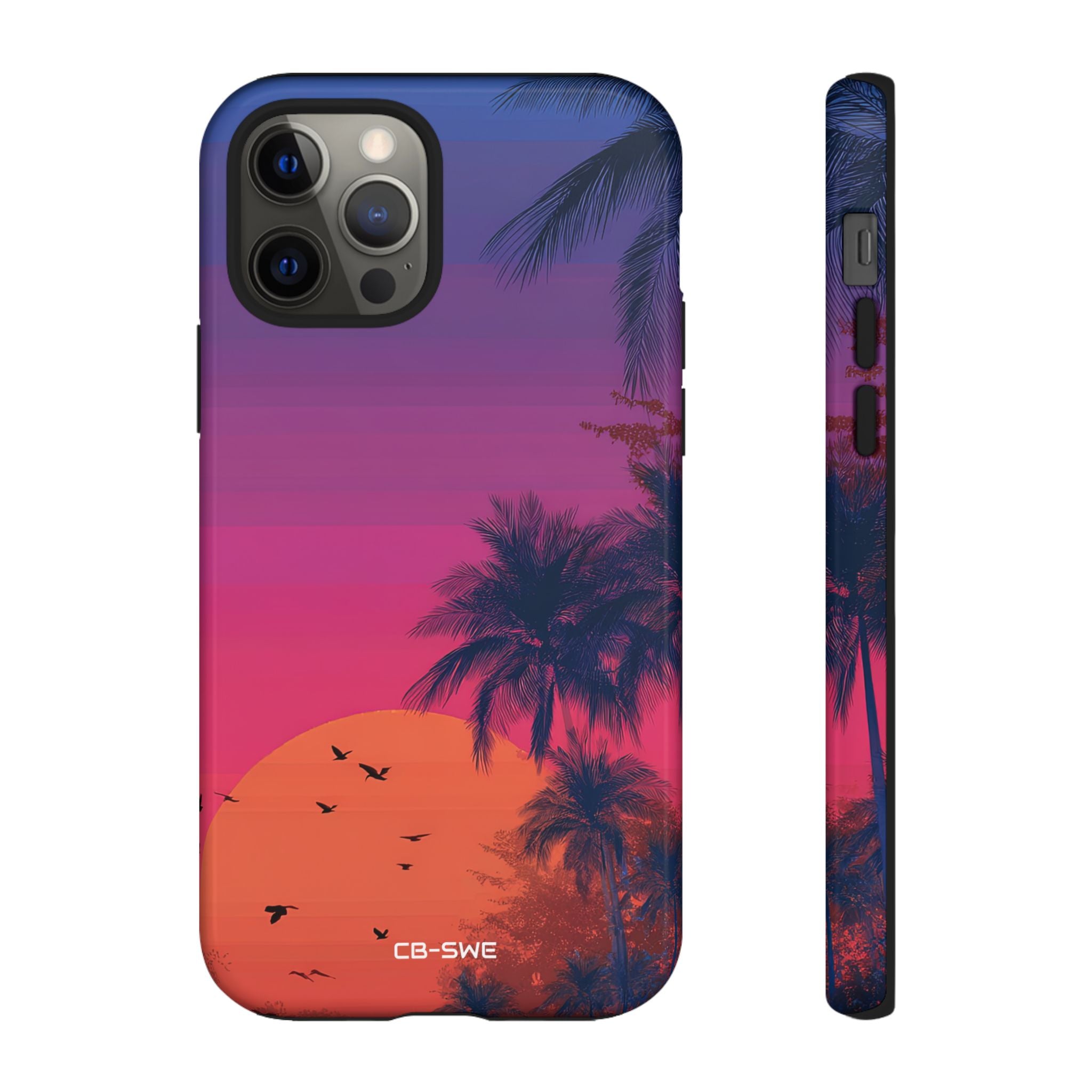 Tropical Sunset Silhouettes - iPhone Case