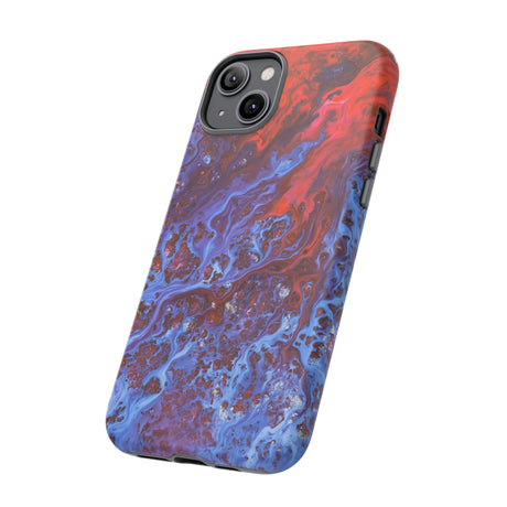 Blue Lava Ink Art iPhone Case (Protective) Phone Case