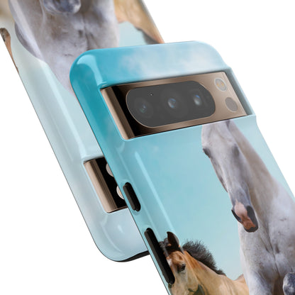 Blue Sky Horses - Protective Phone Case