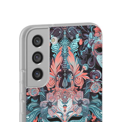 Mystic Teal Coral Mask - Flexi Samsung S22 Phone Case