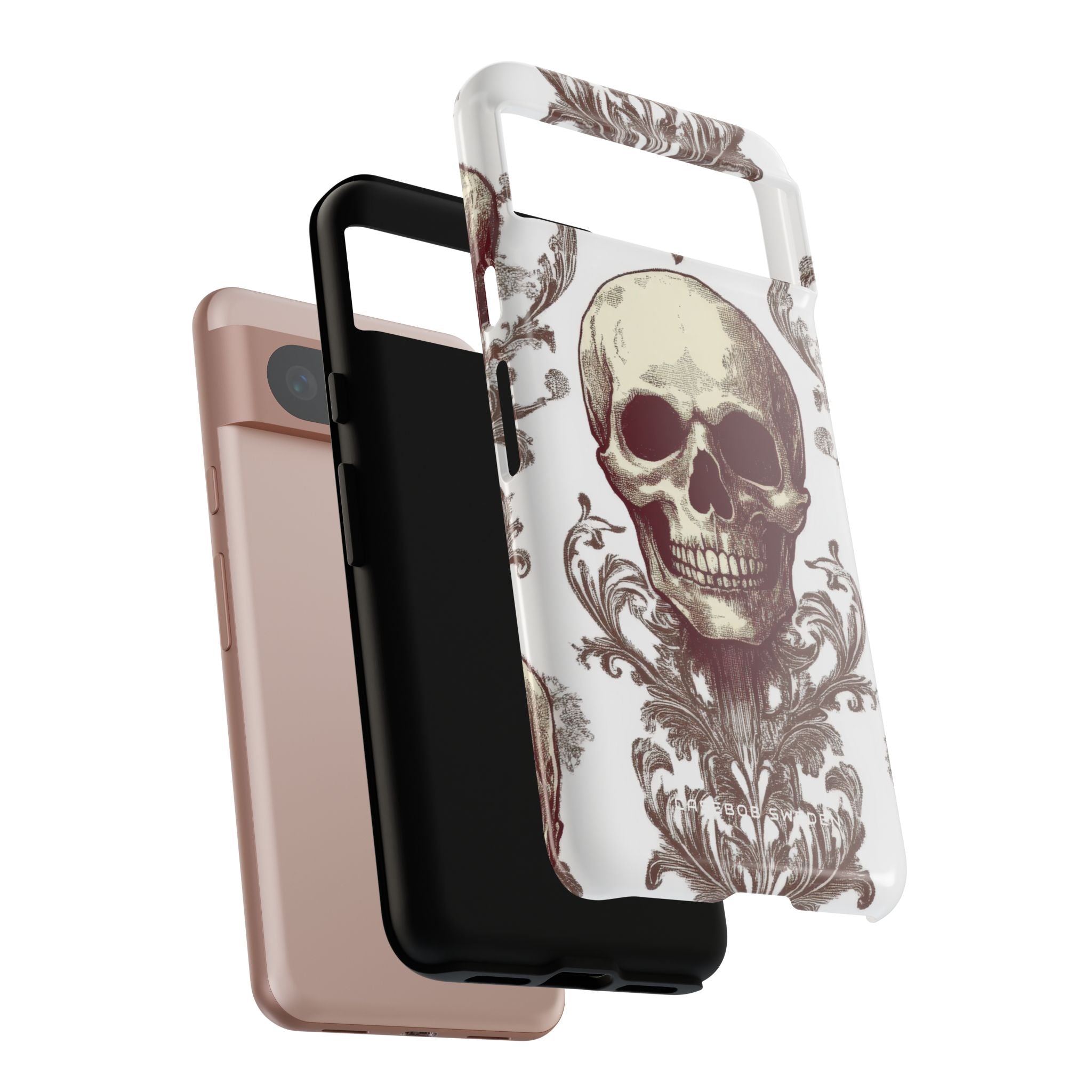 Gothic Skulls and Ornate Foliage Google Pixel 8 - Tough Phone Case