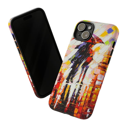 Oil Panting - Enamoured under Umbrella - Protective Phone Case