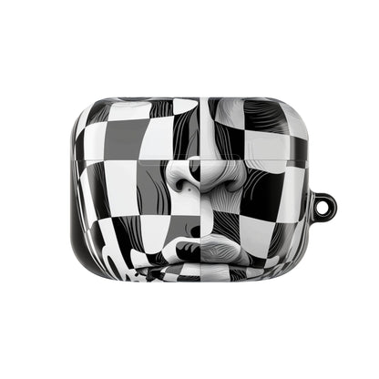 Mirrored Checkerboard Face - AirPods Case