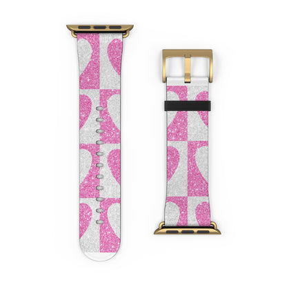 Glitter Heartgrid - Watch Band