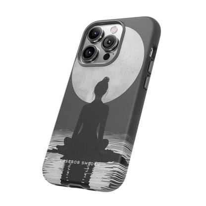 Zen Serenity Moon Reflection iPhone 14 - Tough Phone Case