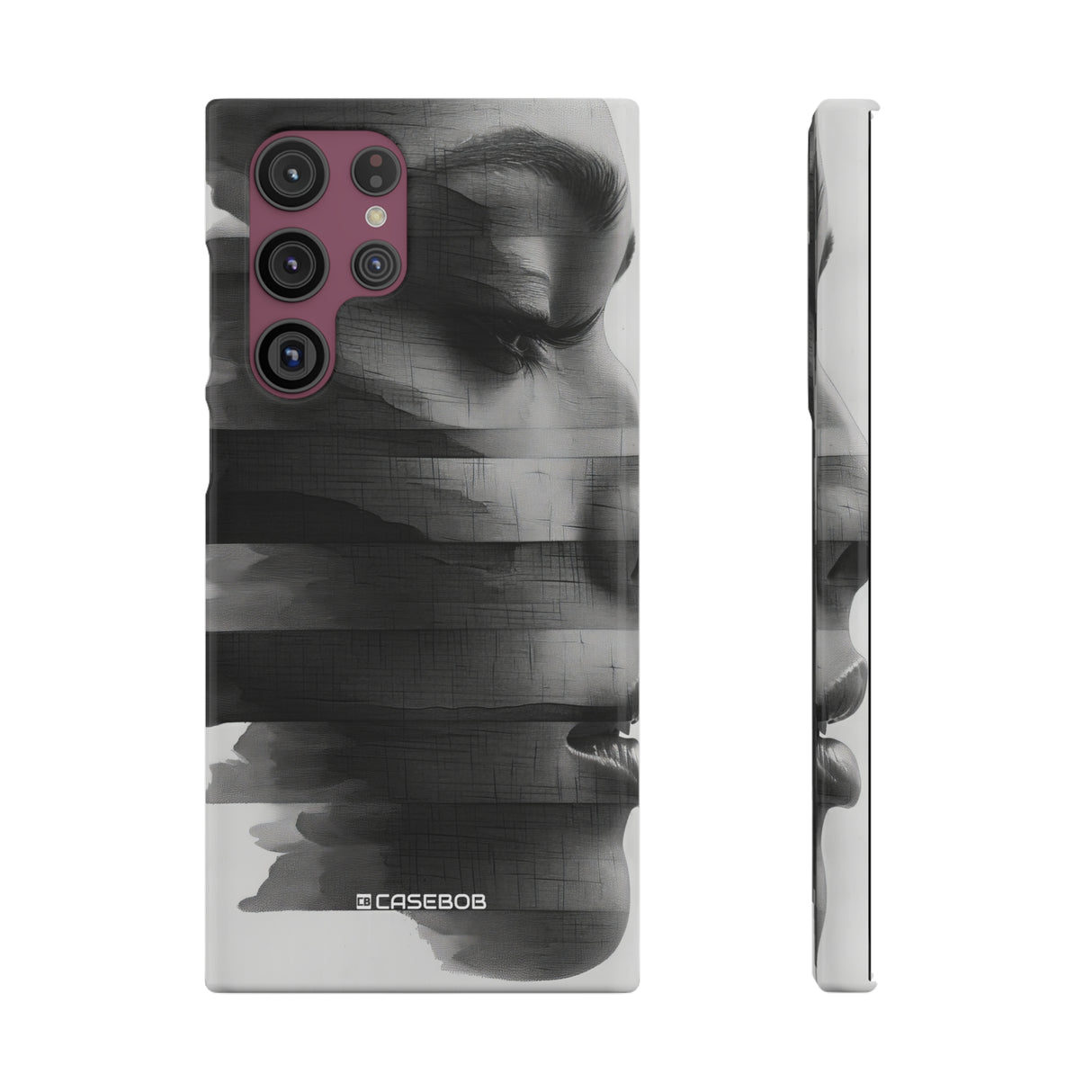 Abstract Glitch Portrait | Slim Phone Case for Samsung