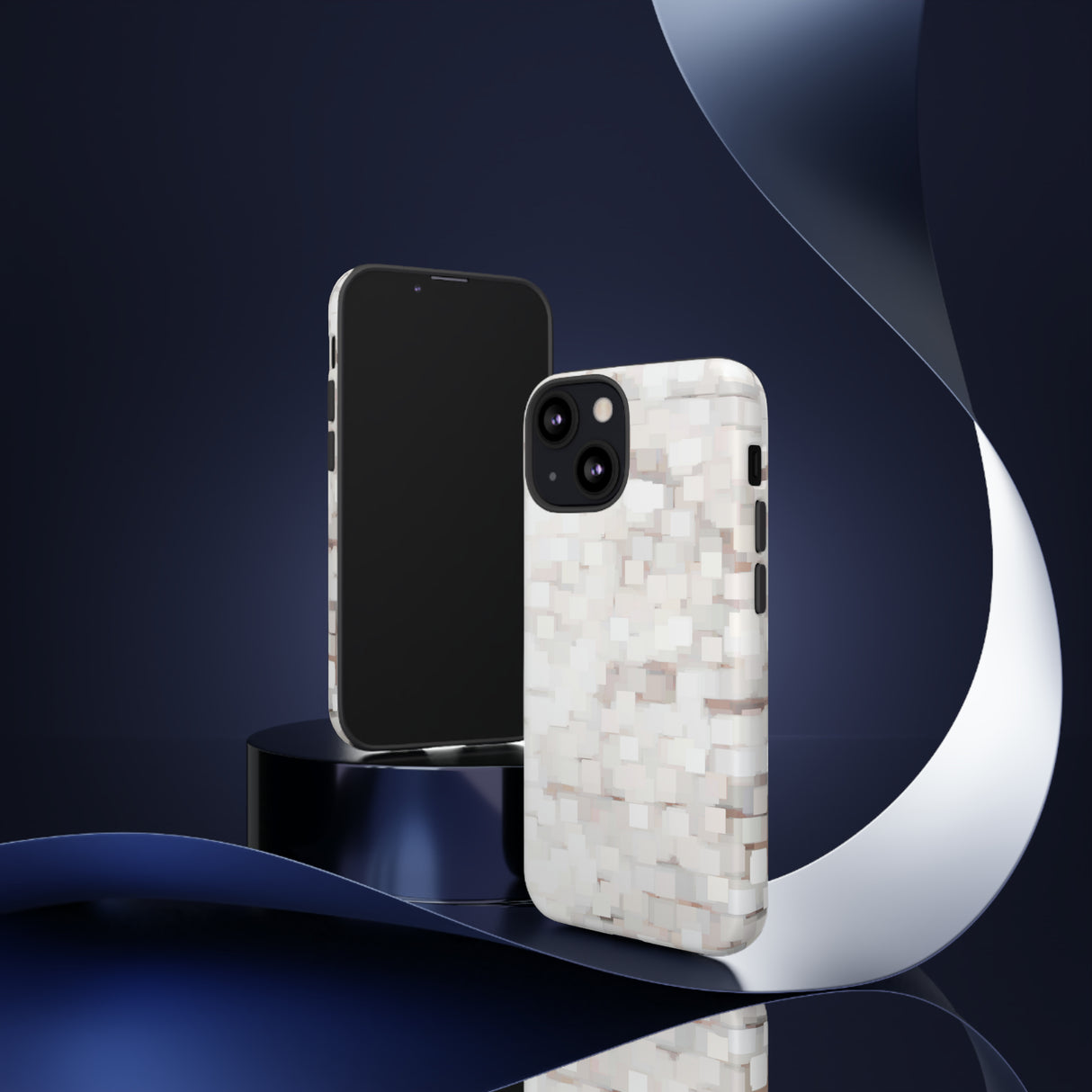 White Abstract Background - Protective Phone Case