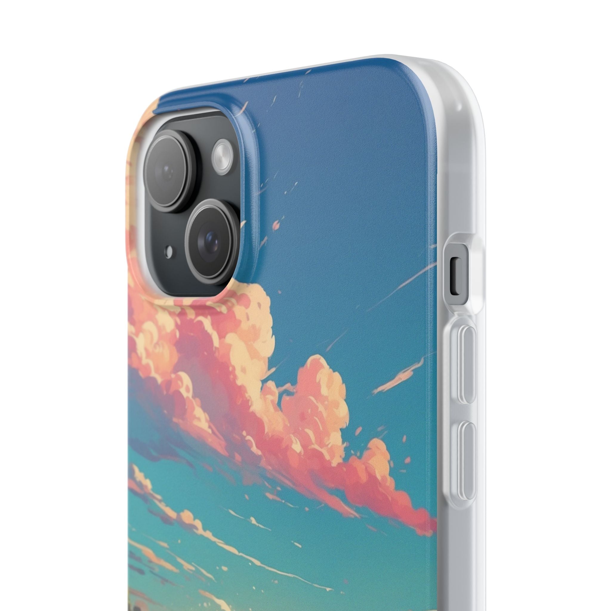 Turquoise Curl iPhone 15 Plus Case - Soft