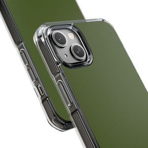 Dark Moss Green | Phone Case for iPhone (Clear Impact Case - Magnetic)