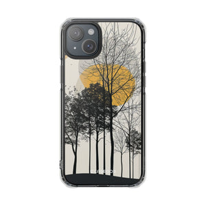 Minimalist Nature Harmony - Phone Case for iPhone (Clear Impact - Magnetic)