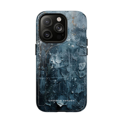 Weathered Blue Tapestry with Cracked Layers iPhone 14 | Tough+ Phone Case