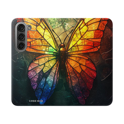 Stained Glass Butterfly - Samsung S23 Case - Wallet