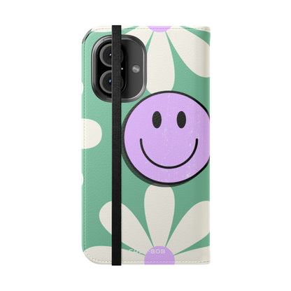 Smiley Daisy Glow - iPhone 16  Case - Wallet