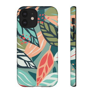 Mixed Tropical Leaf - Protective Phone Case