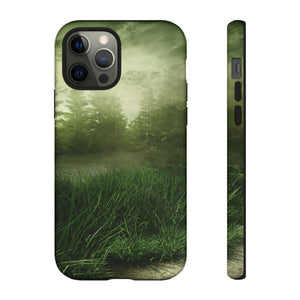 Foggy Green Landscape - Protective Phone Case