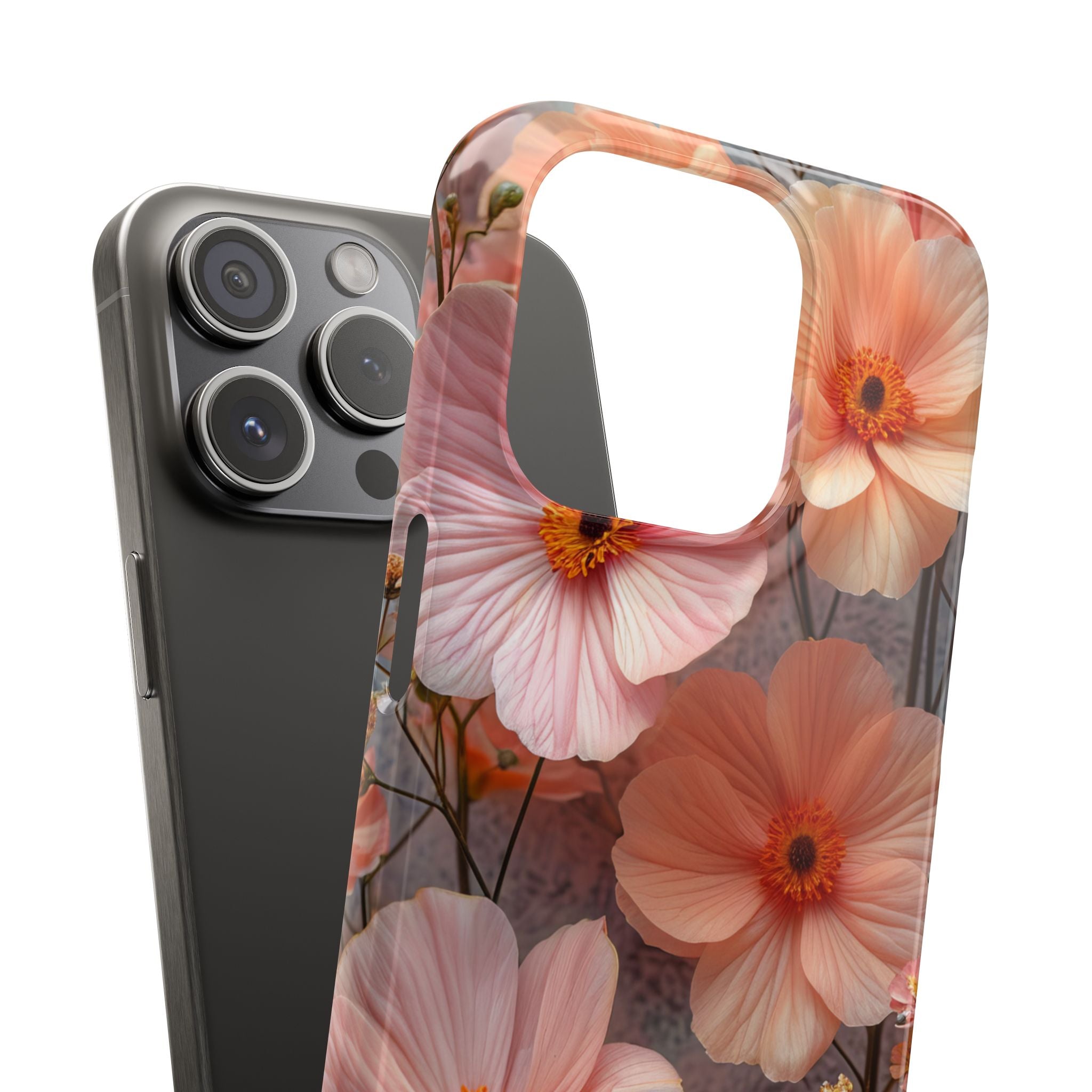 Serene Botanical Blooms - Slim iPhone 15 Phone Case