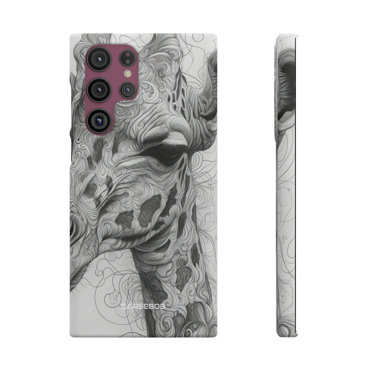 Monochrome Giraffe | Schlanke Handyhülle für Samsung