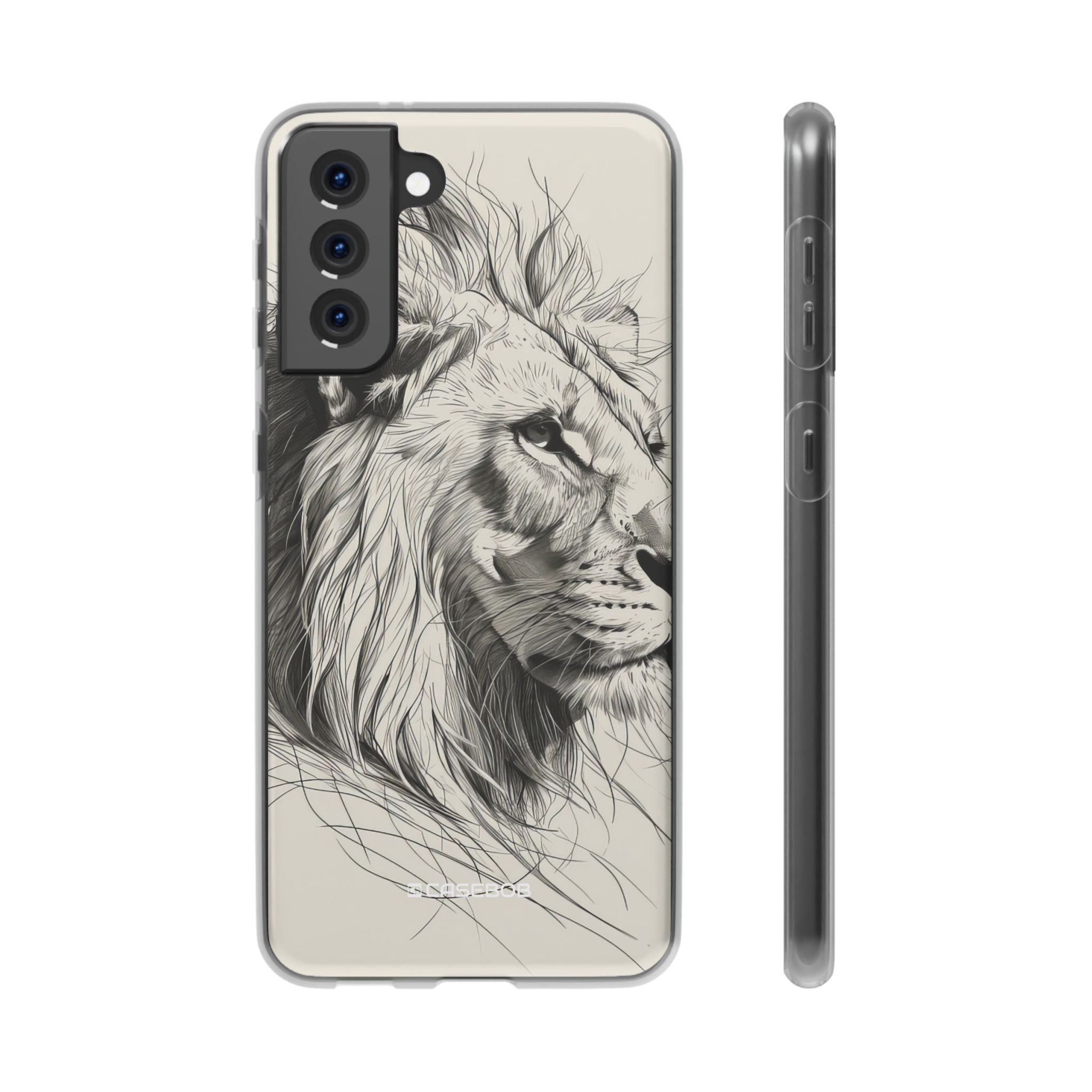 Majestic Linework Lion | Flexible Phone Case for Samsung Galaxy