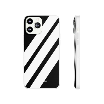 Diagonal Bands Noir iPhone 13 Pro Max - Soft