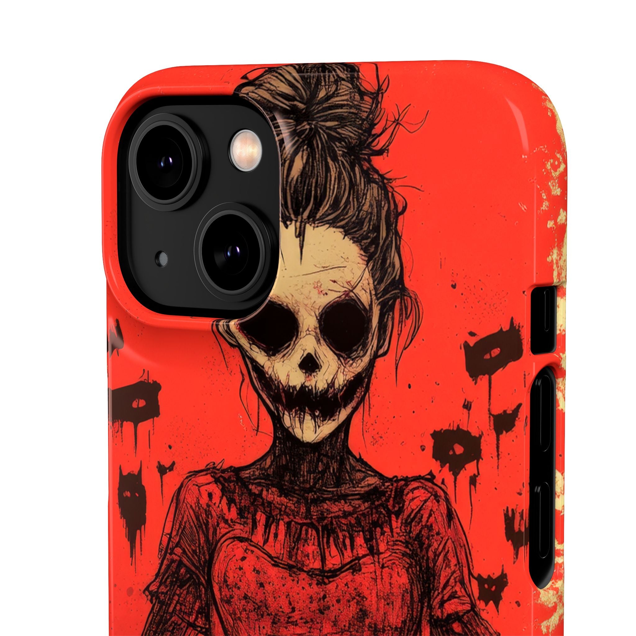 Haunting Scarlet Descent iPhone 14 - Slim Phone Case