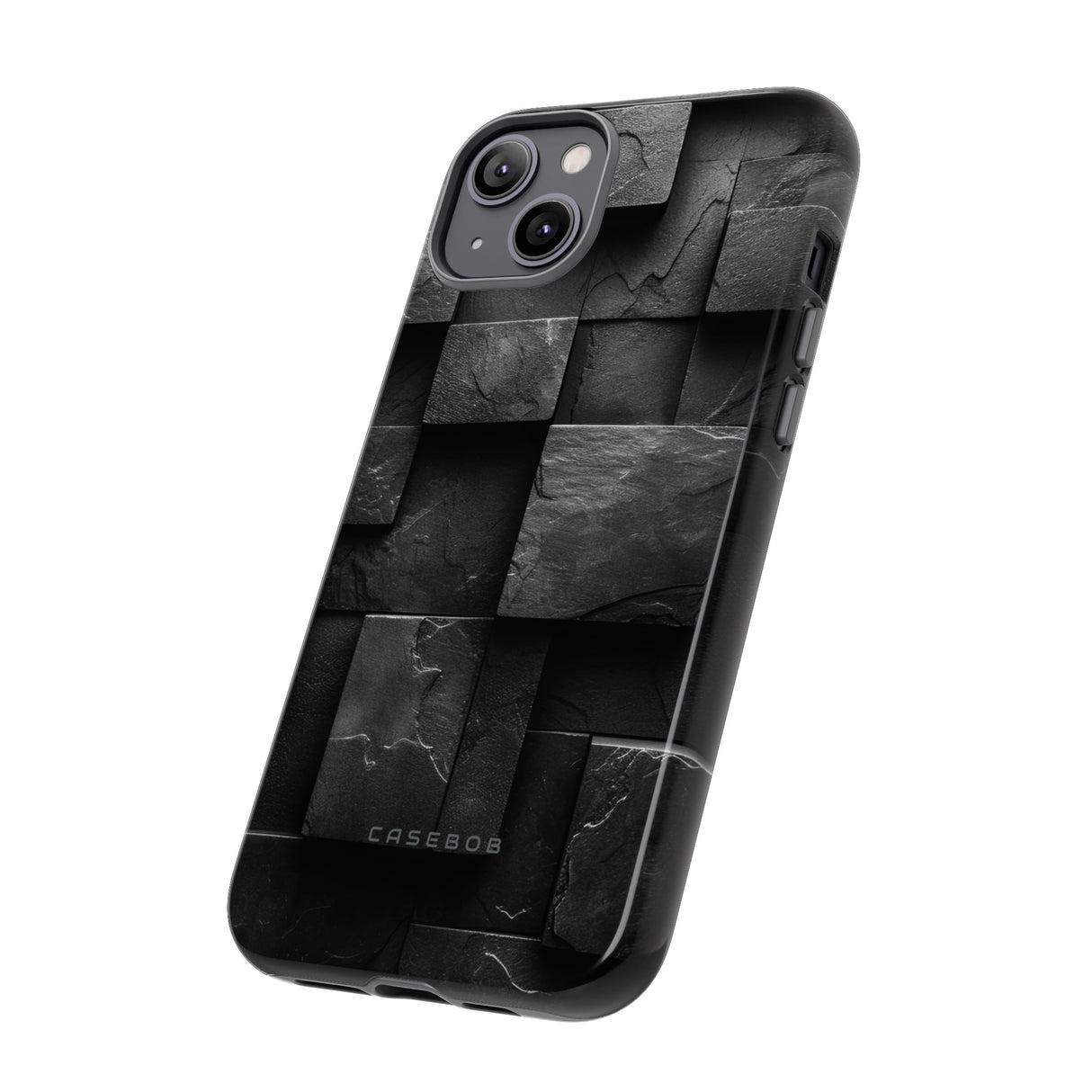 Black Geometric Elegance - Protective Phone Case