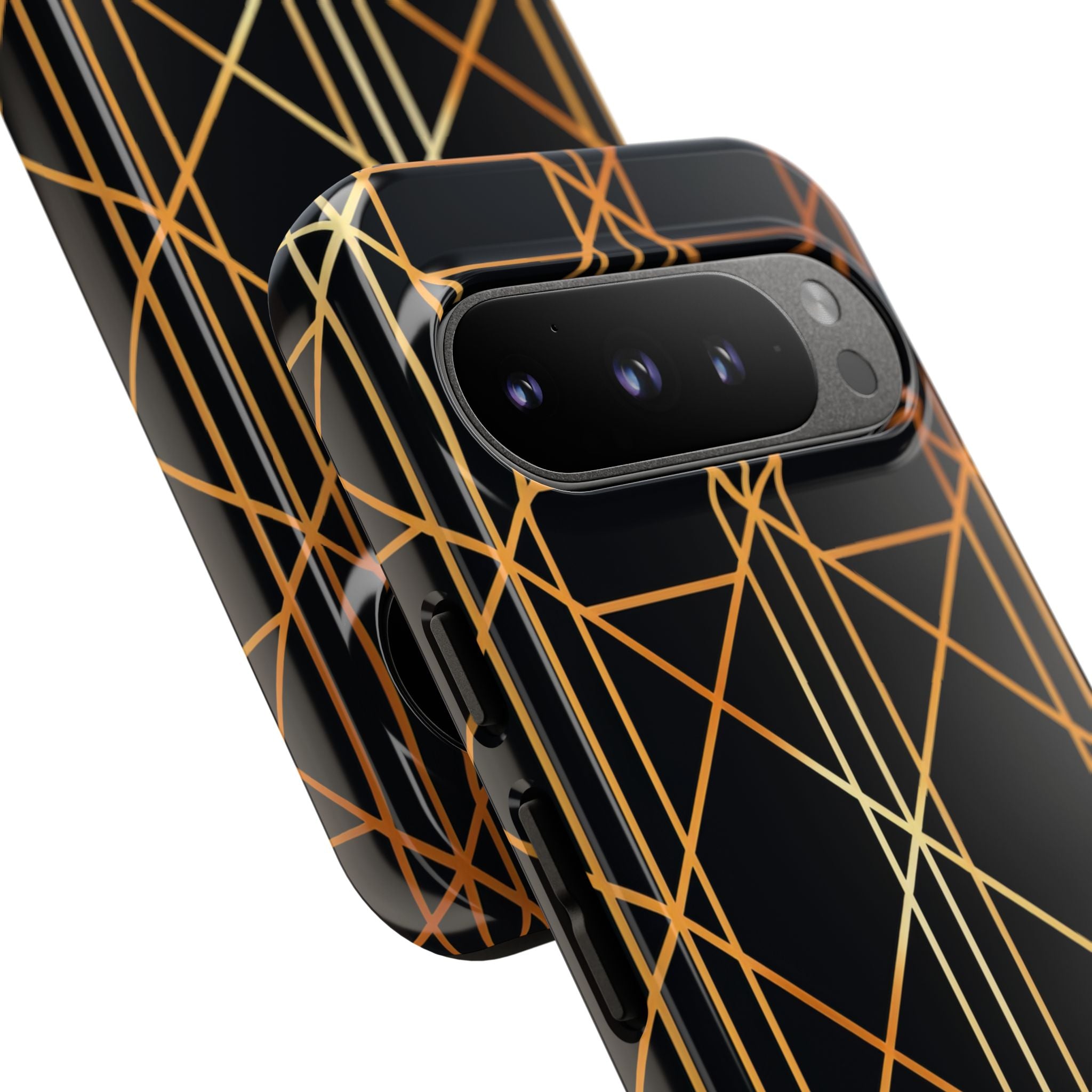 Golden Geometric Elegance Google Pixel 9 - Tough