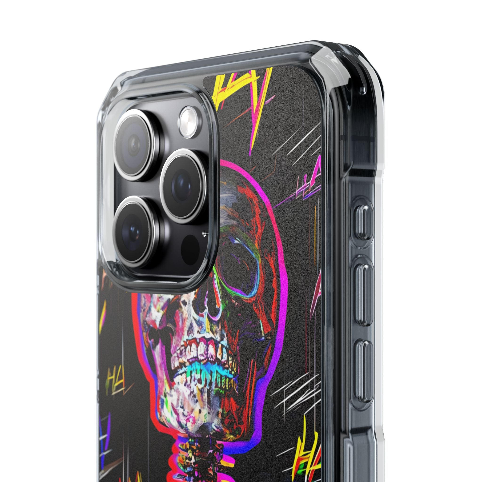 Neon Skeleton Chaos iPhone Case - Impact