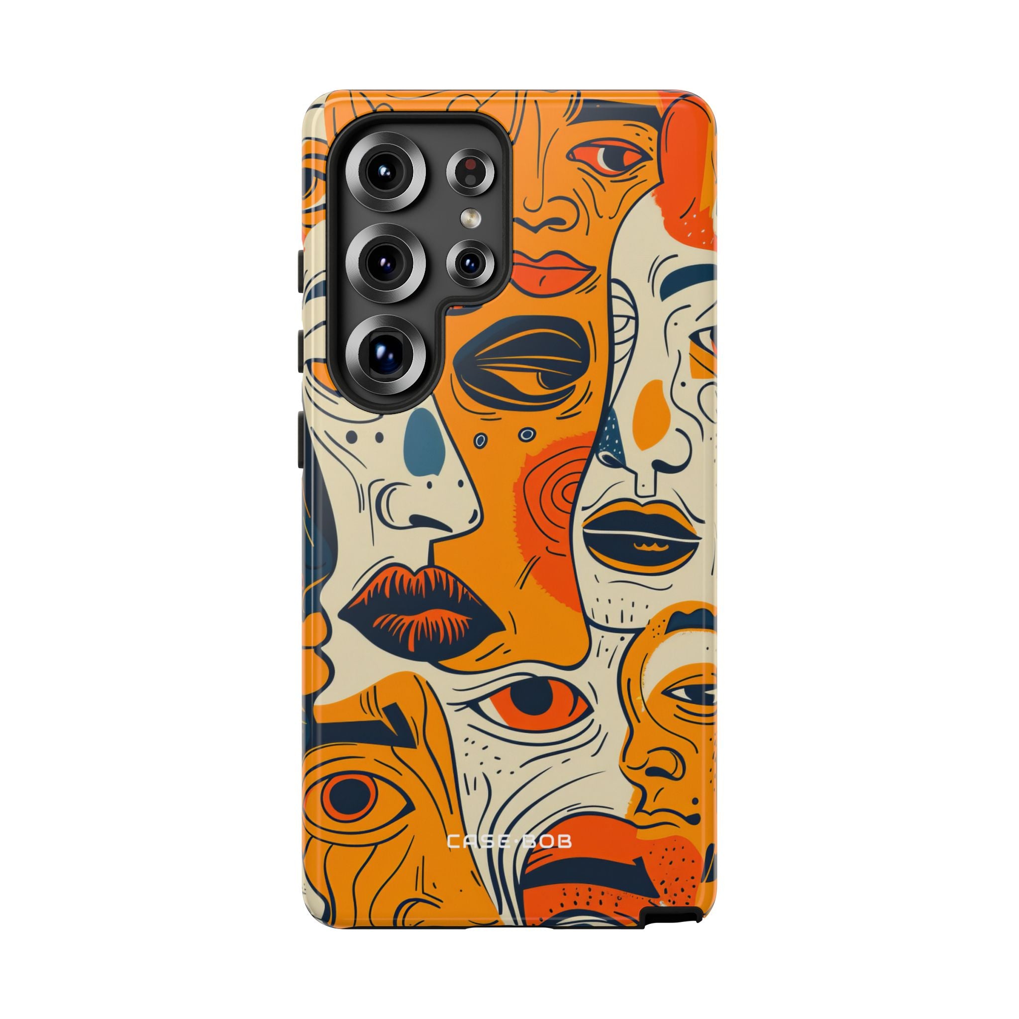 Tangled Faces Sunset Samsung S25 Ultra Case - Tough