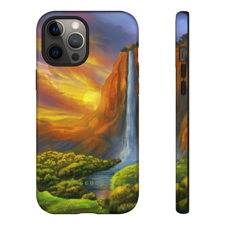 Fantasy Landschaft mit Wasserfall - Schutzhülle fürs Handy