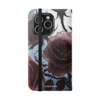 Lace Rose Moonlight - iPhone 15 Pro Case - Wallet